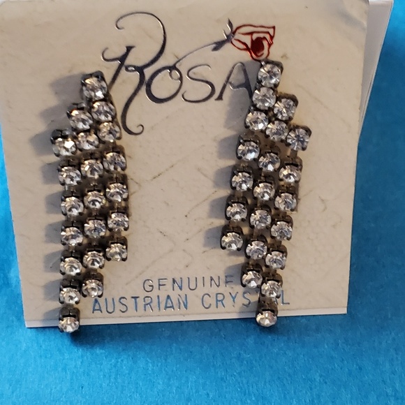 Dangling Australian crystal earrings - Picture 4 of 4